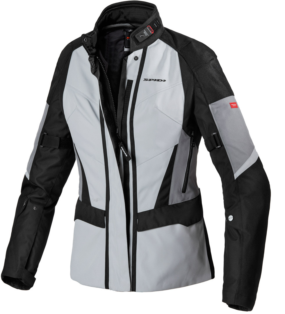 Spidi Traveler 2 Ladies Motorcycle Textile Jacket, black-grey, Size XS for Women, black-grey, Size XS for Women