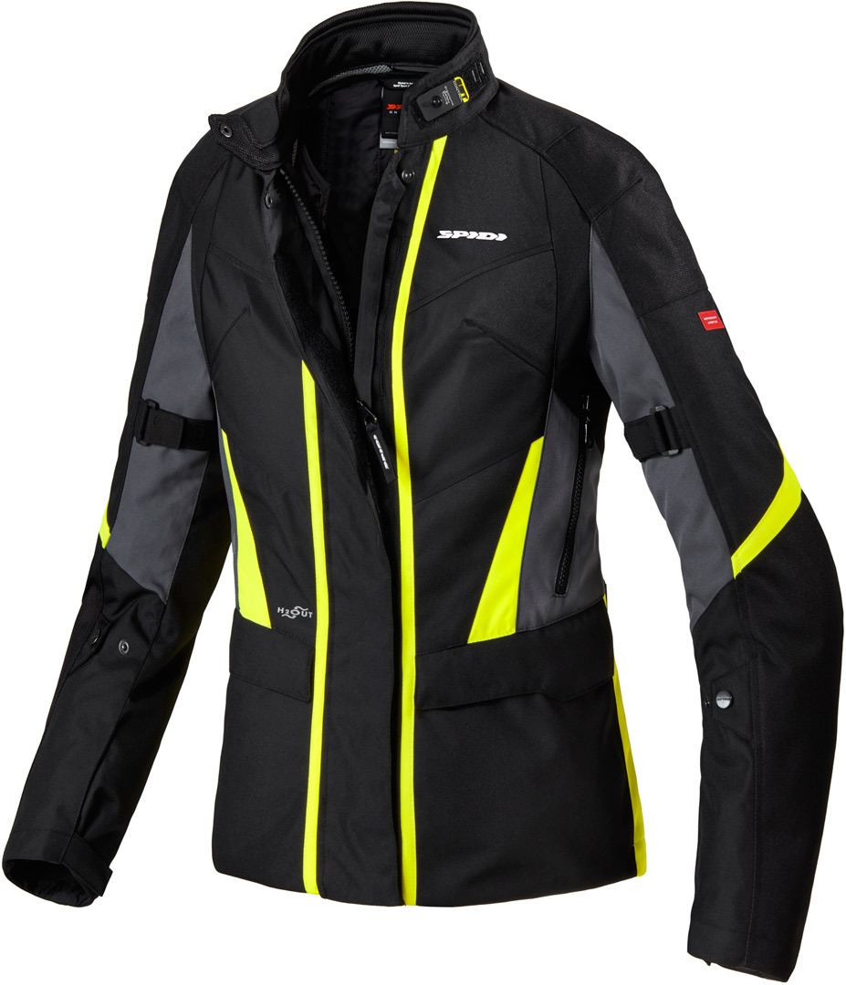 Spidi Traveler 2 Ladies Motorcycle Textile Jacket, black-yellow, Size 2XL for Women, black-yellow, Size 2XL for Women