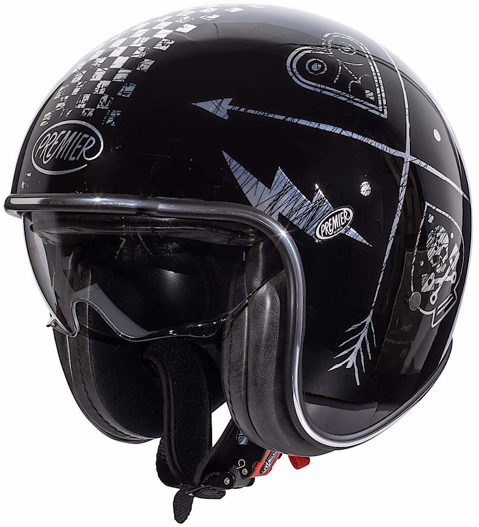 Premier Vintage NX De Helm van de straal, zwart-zilver, afmeting XL