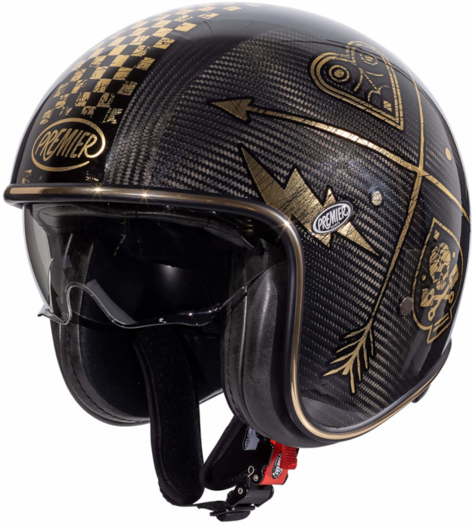 Premier Vintage NX Carbon Jet Helmet, Size M, carbon, Size M