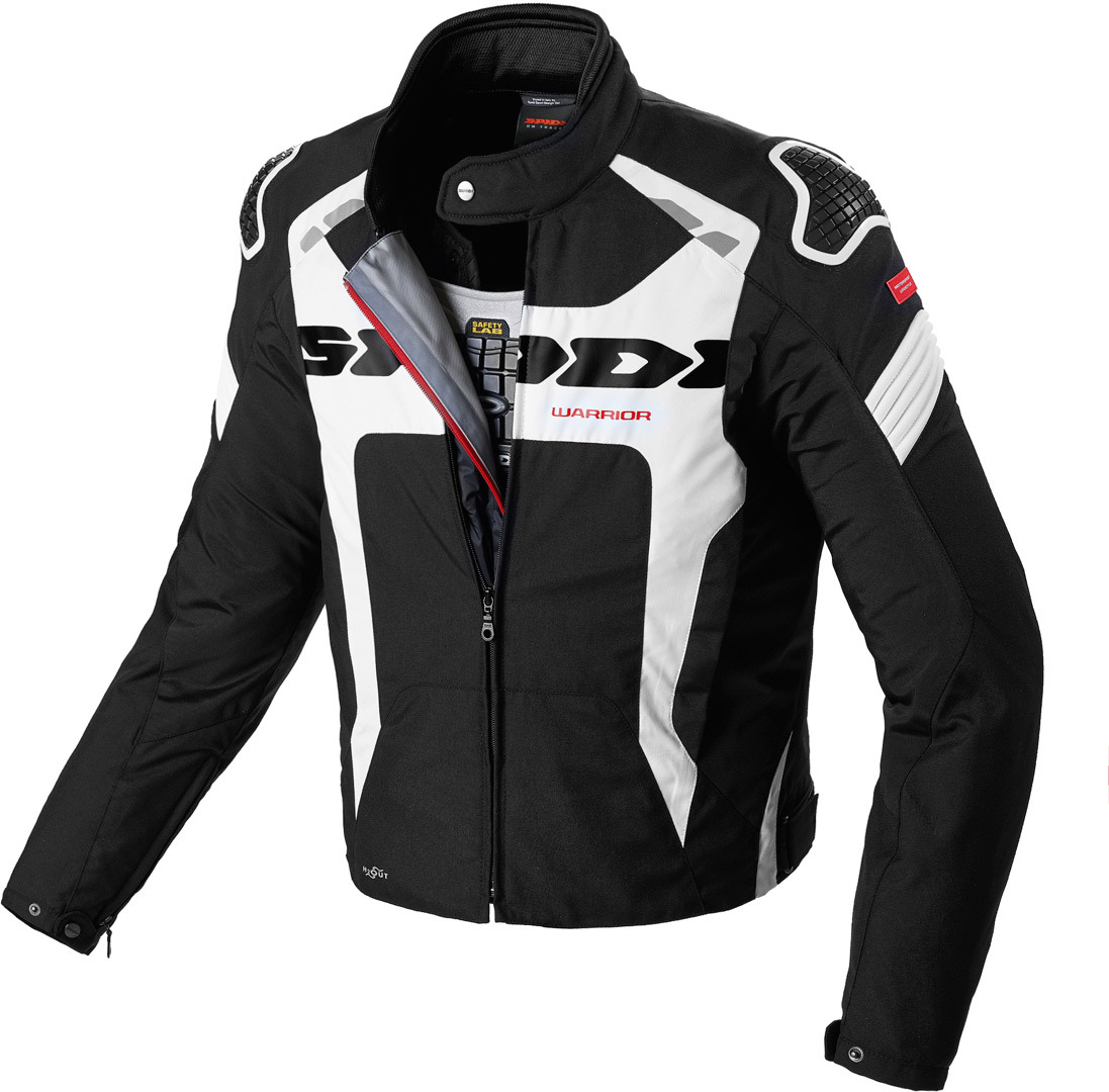 Spidi Warrior H2Out Motorcykel textil jacka, svart-vit, storlek S