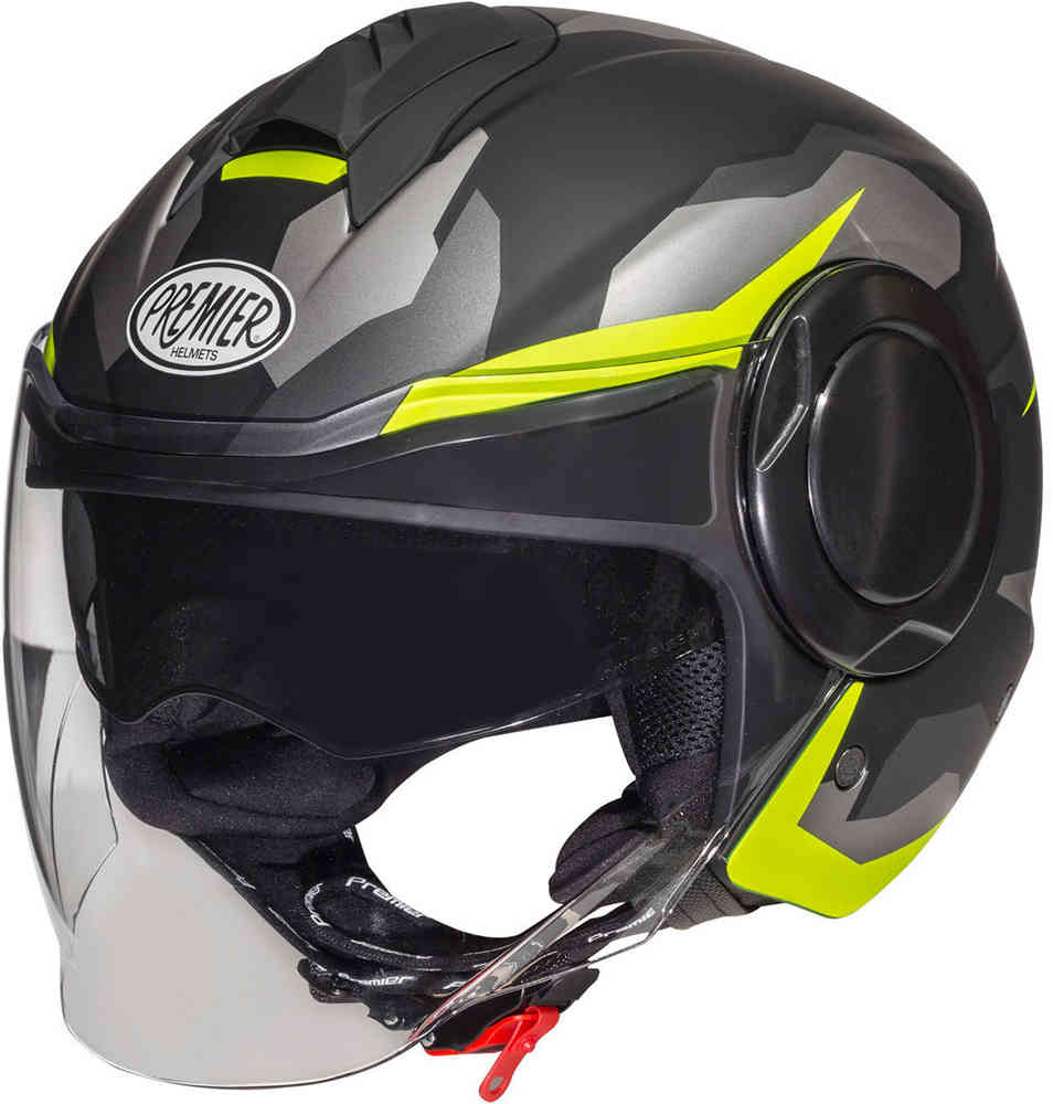 Premier Cool BM Yellow Yellow Fluo Jet Helmet