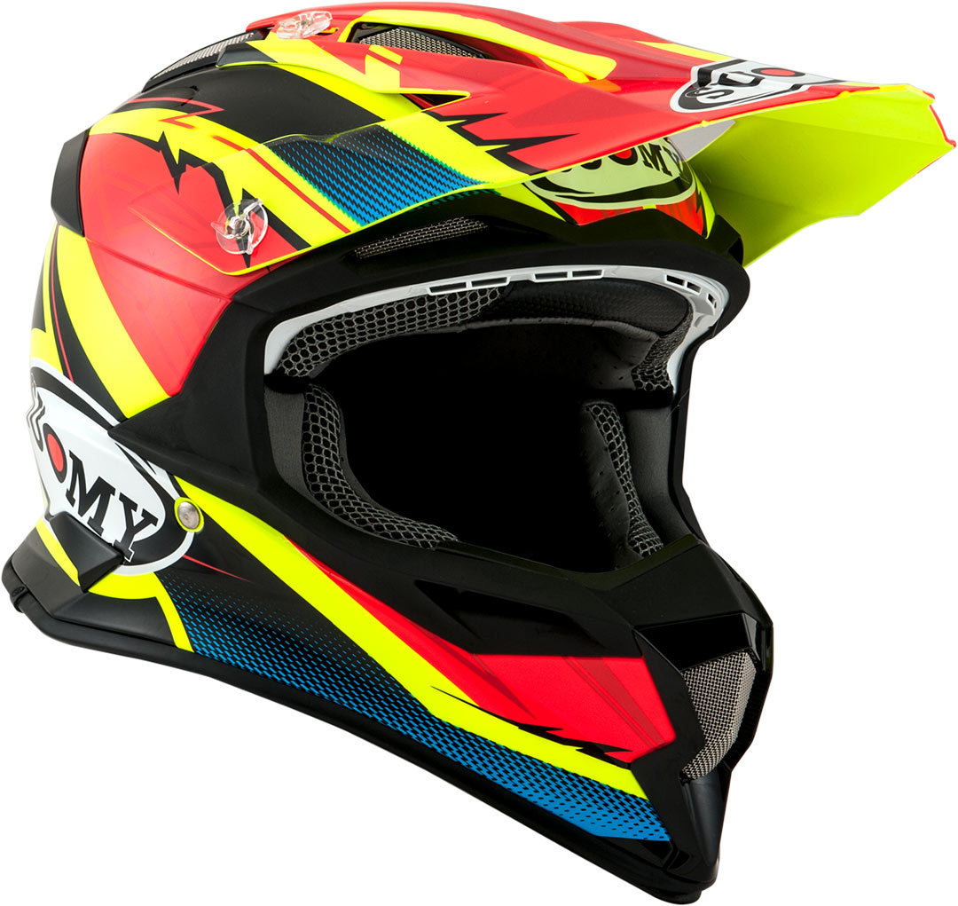 Suomy Alpha Waves Motocross Helmet, red-yellow, Size L, red-yellow, Size L