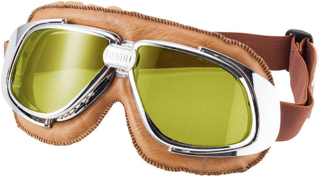 Bandit Classic Motorcycle Goggles, yellow, yellow, Size One Size