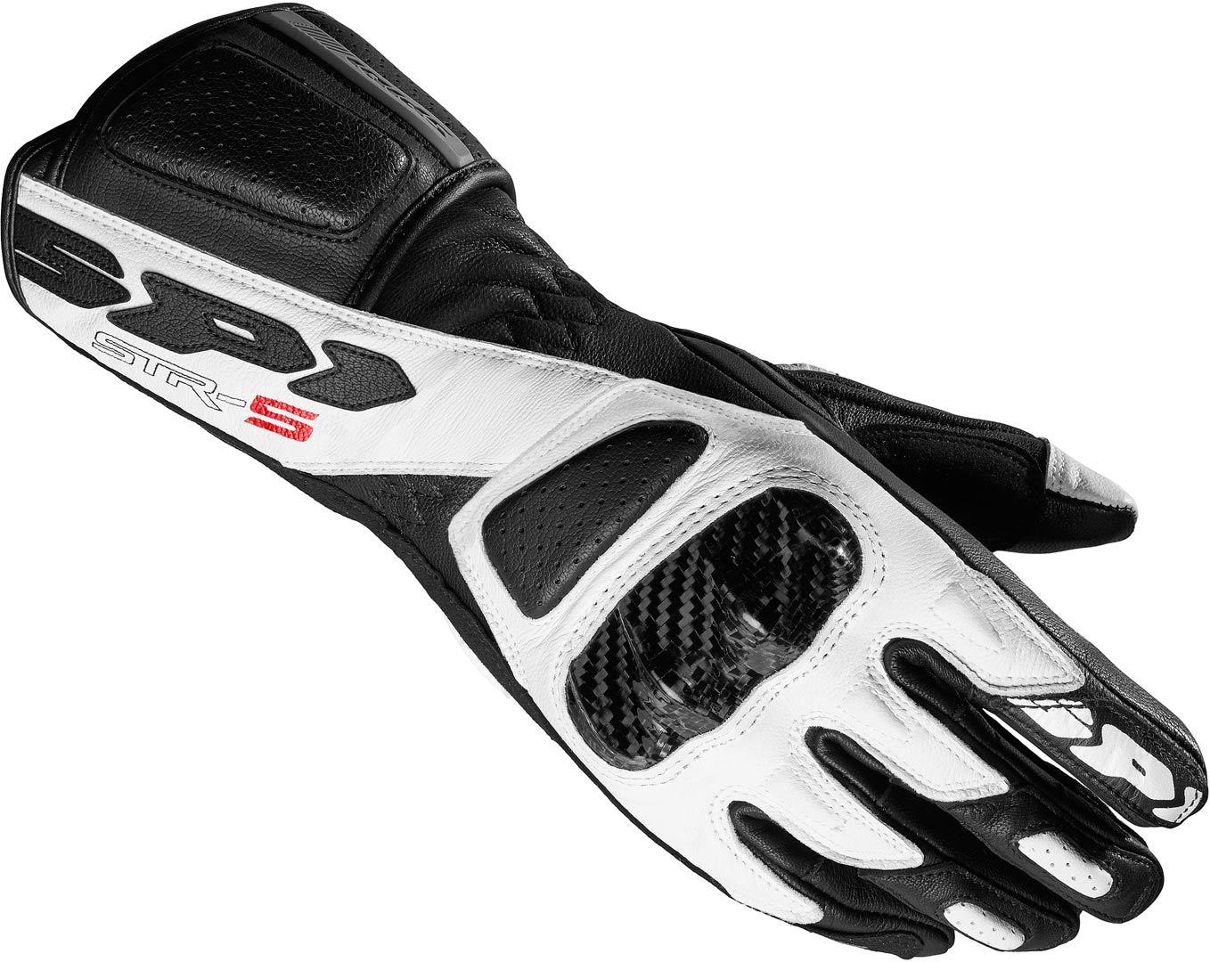 Spidi STR-5 Ladies Motorcycle Gloves, black-white, Size XS for Women, black-white, Size XS for Women
