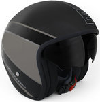 MOMO Raptor Jato de capacete preto prata Matt / escura