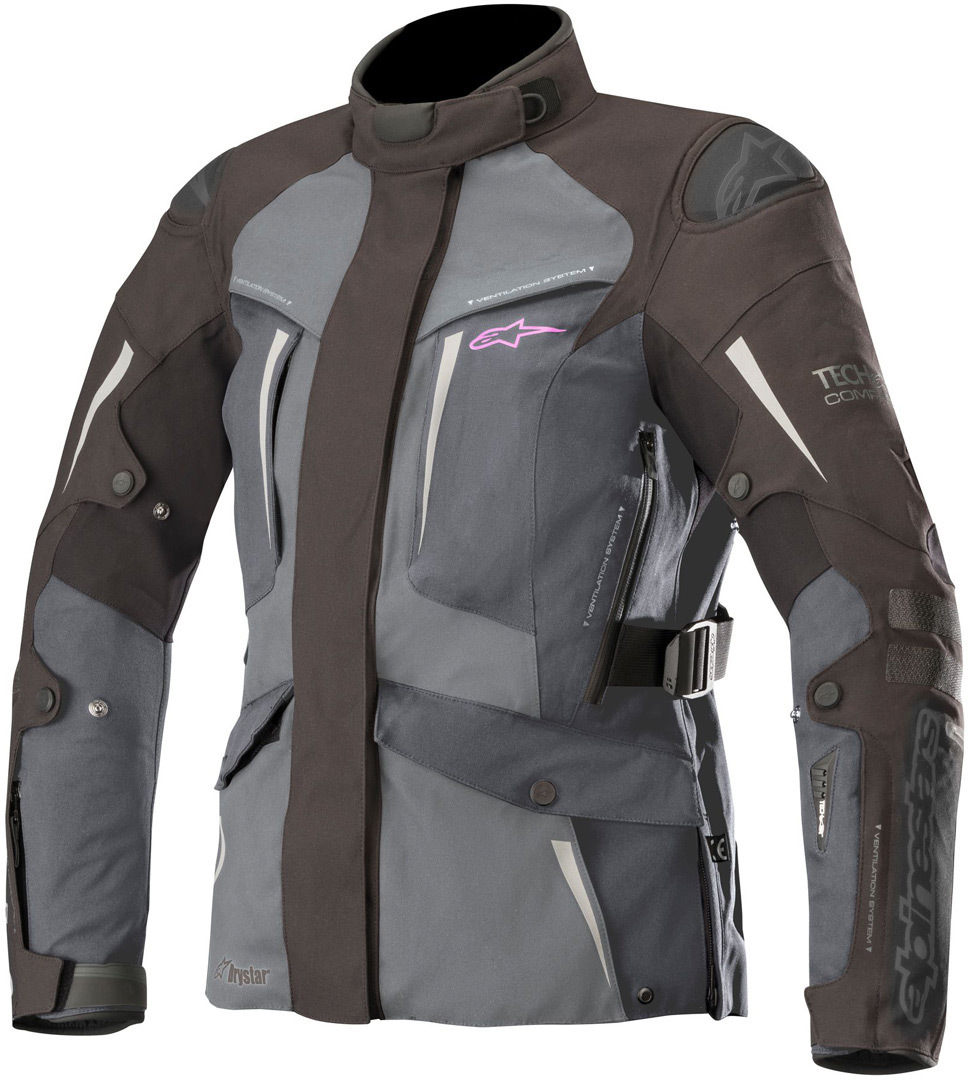 Alpinestars Stella Yaguara Drystar Tech-Air Ladies Motorcycle Textile, black-grey, Size M for Women, Women Black Grey female