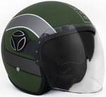 MOMO Arrow Casco Jet verde mate / blanco