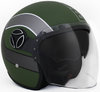 Preview image for MOMO Arrow Jet Helmet Green Matt / White