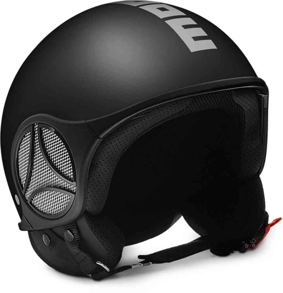 MOMO Minimomo S Black Matt / Silver Jet Helmet