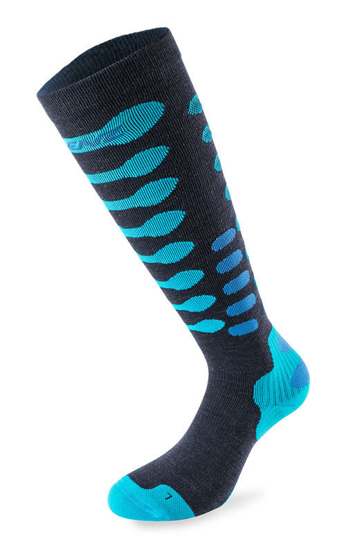 Lenz Compression 3.0 Merino Socks, black-blue, Size S, black-blue, Size S