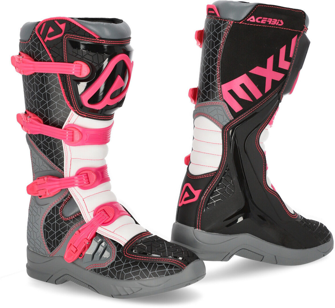 Acerbis X-Team Motocross Boots, black-pink, Size 39, black-pink, Size 39
