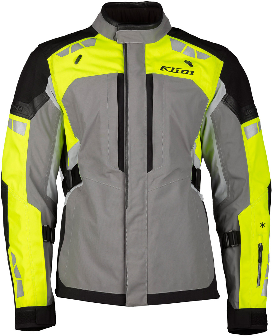 Klim Latitude Motorcykel textil jacka, grå-gul, storlek 28