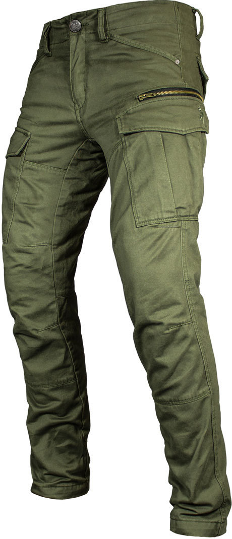 John Doe Stroker Cargo XTM Motorcycle Textile Pants, green, Size 3XL, green, Size 3XL