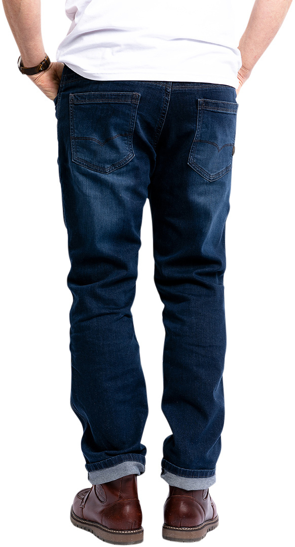 Side view of John Doe Ironhead Mechanix XTM Jeans, blue, Size 38 for Men