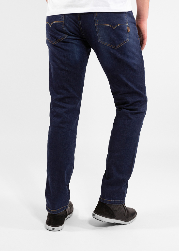 Side view of John Doe Ironhead Mechanix XTM Jeans, blue, Size 38 for Men