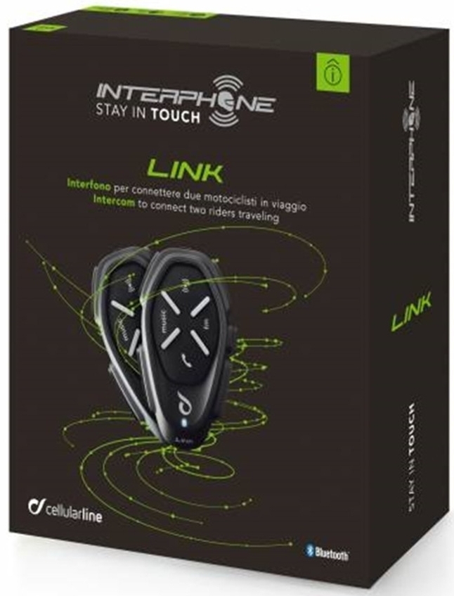 Interphone Link Bluetooth kommunikasjon System dobbel pakke