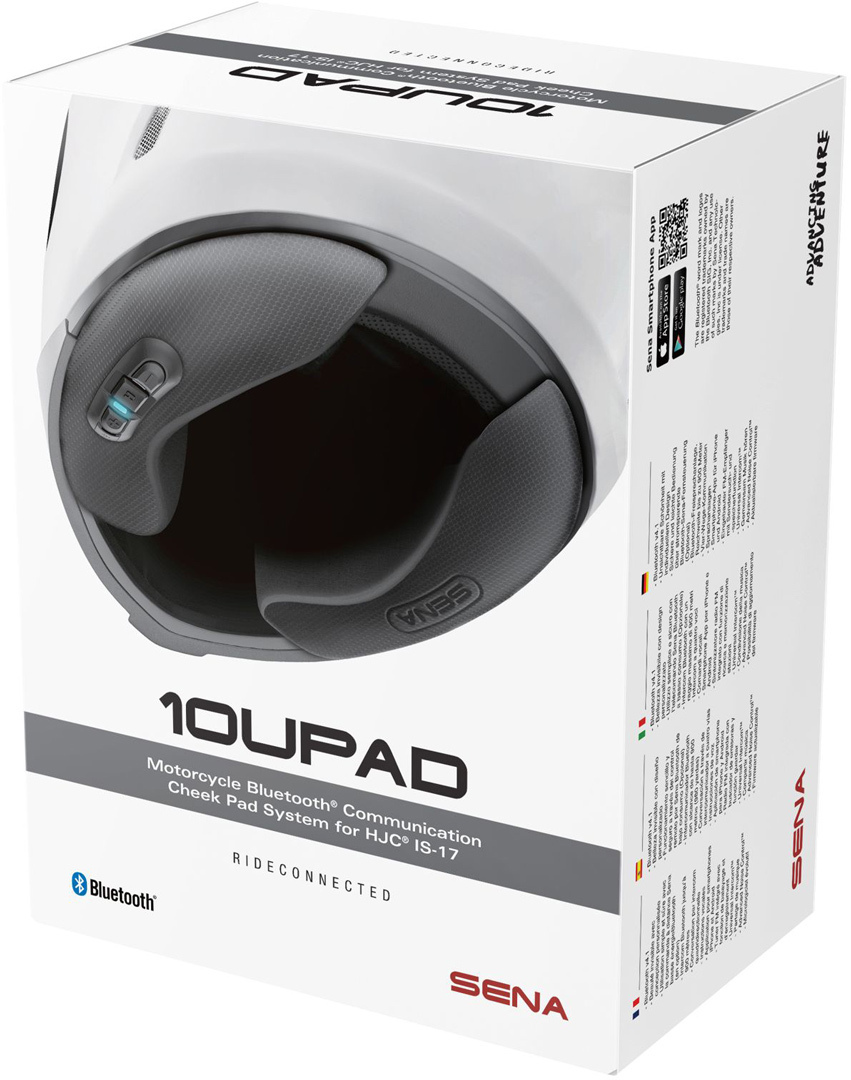 Sena 10UPAD HJC IS-17 Bluetooth Communication System, black, black, Size One Size