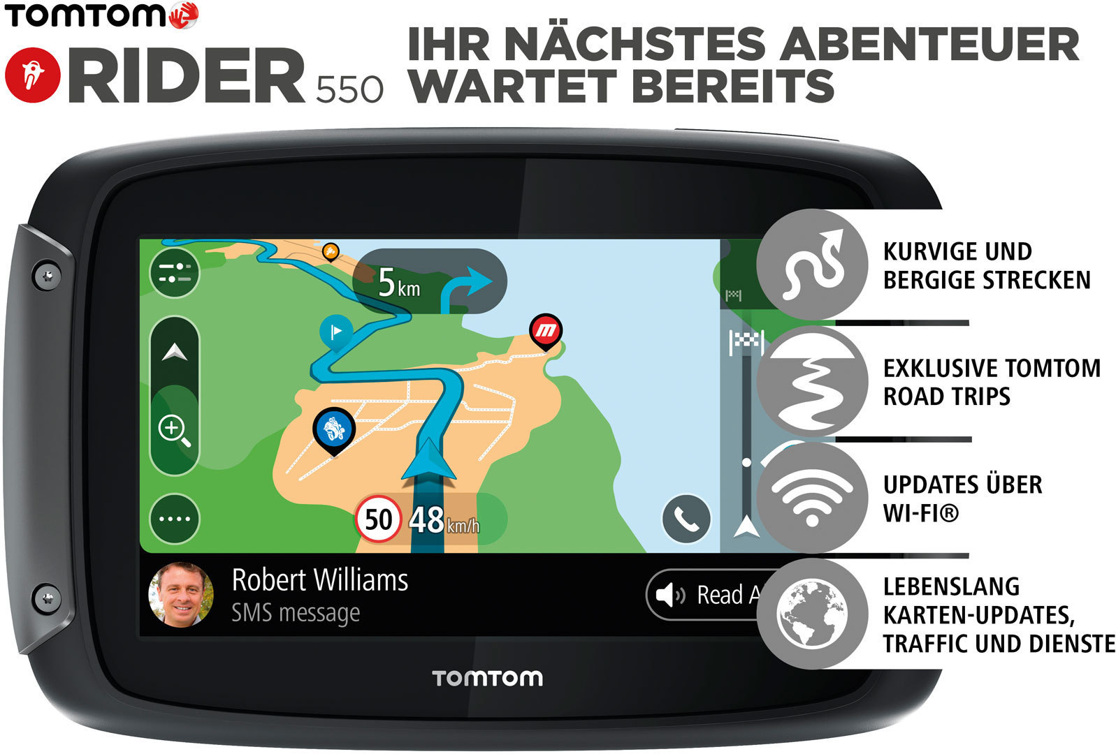 TomTom Rider 550 World Premium Navigationssystem - Bild 2 von 5