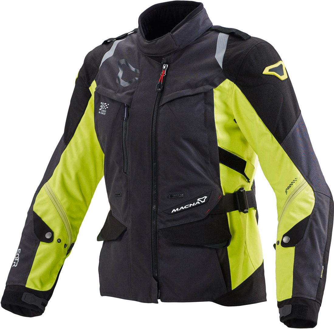 Macna Equator Women´s Textile Jacket, black-yellow, Size XL, black-yellow, Size XL for Women