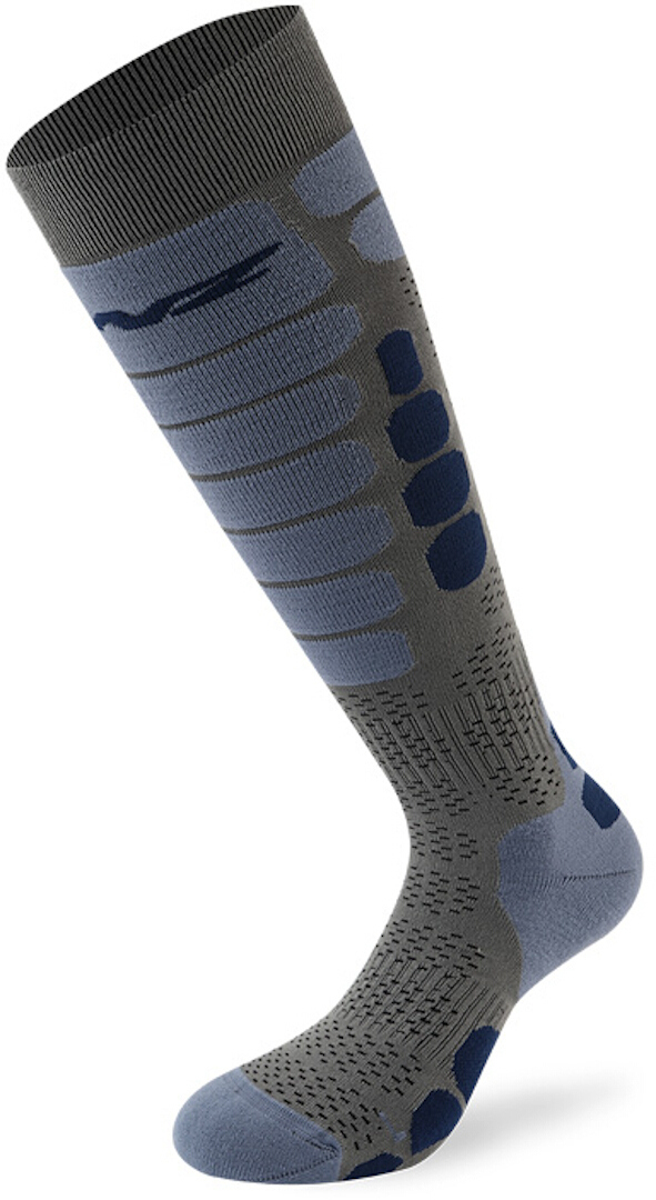 Lenz Skiing 5.0 Chaussettes, gris-bleu, taille 45 - 47 pour Hommes