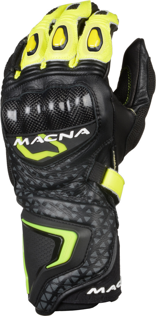 Macna Track R Gloves, black-yellow, Size M, black-yellow, Size M
