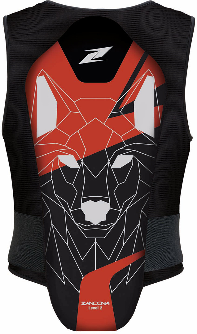 Zandona Soft Active Evo Wolf Kinder Weste, schwarz-rot, Größe 120 cm 125 cm 135 cm