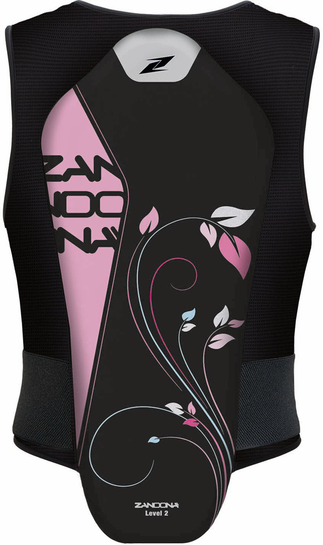 Zandona Soft Active Evo Leaves Kinder Weste, schwarz-lila, Größe 135 cm 145 cm 150 cm