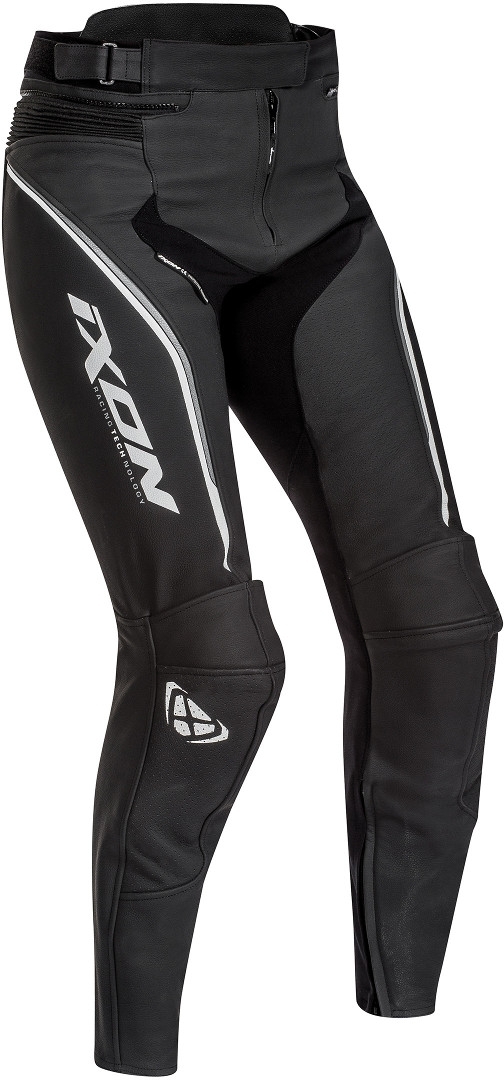 Ixon Trinity Ladies Motorcycle Pants, black-grey-white, Size XS for Women, black-grey-white, Size XS for Women