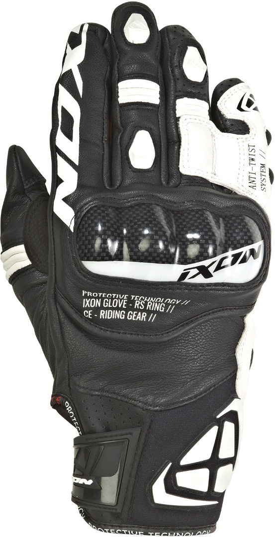 Ixon Rs Ring Gloves, black-white, Size 3XL, black-white, Size 3XL