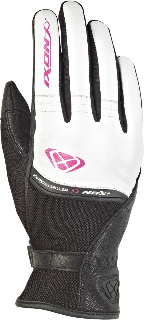 Ixon Rs Shine 2 Kvinnors handskar, svart-vit-rosa, storlek L