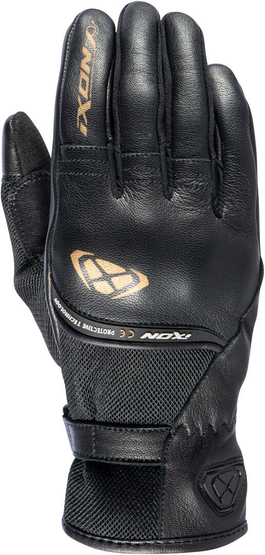 Ixon Rs Shine 2 Damen Motorradhandschuh, schwarz-gold, Größe XS
