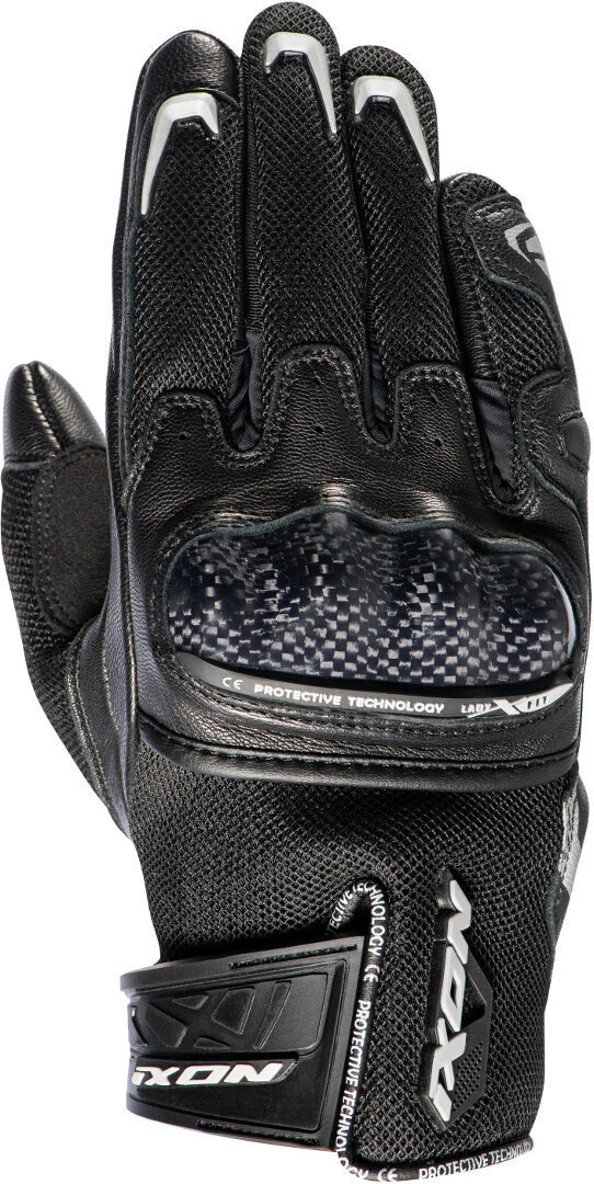 Ixon Rs Rise Air Kvinnors handskar, svart-silver, storlek XS