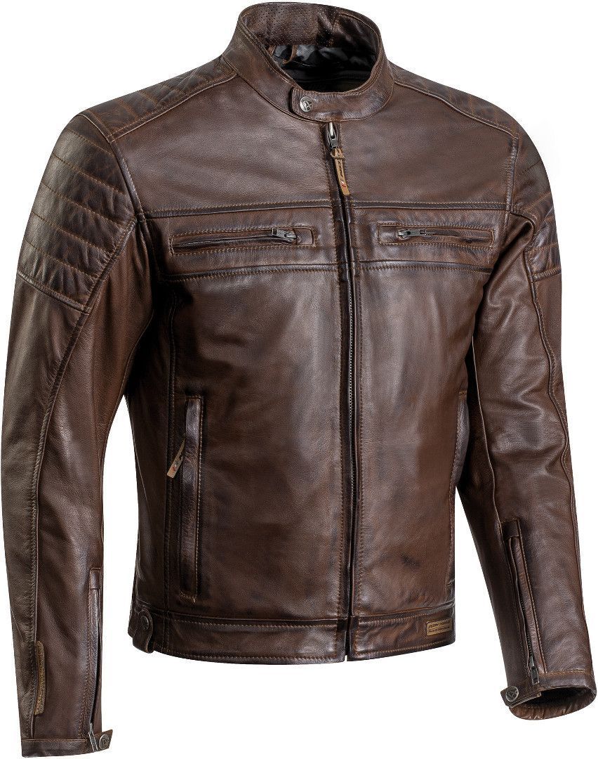 Ixon Torque Motorcycle Leather Jacket, brown, Size S, brown, Size S
