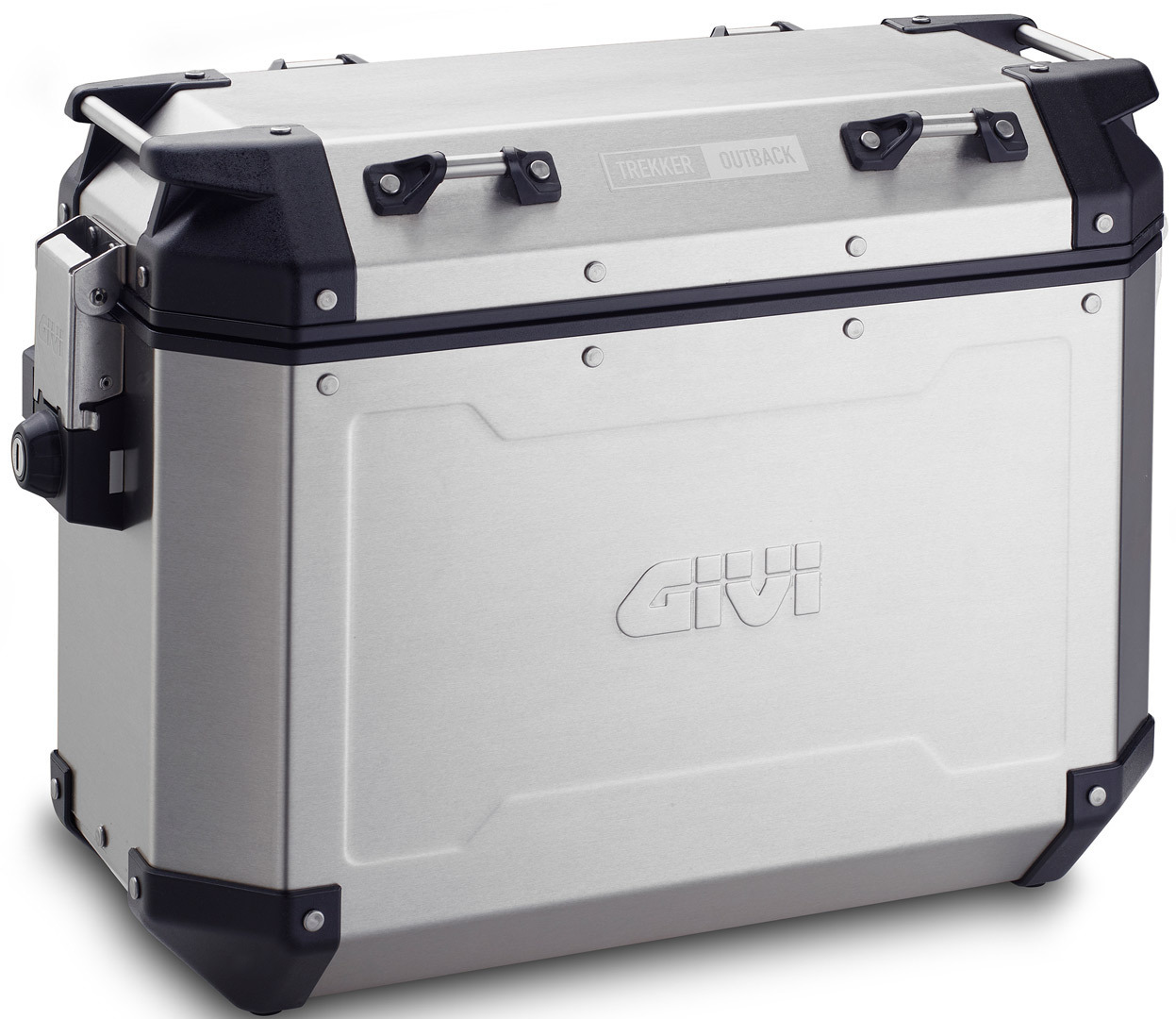 GIVI Trekker Outback 37 Aluminium Seitenkoffer, grau-silber, grau-silber