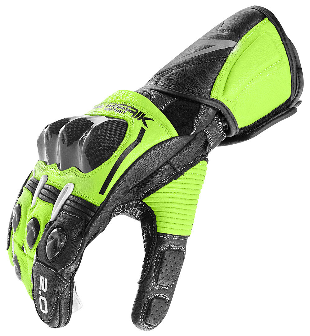 Side view of Berik 2.0 ST Motorcycle Gloves, black-yellow, Size 3XL for Men