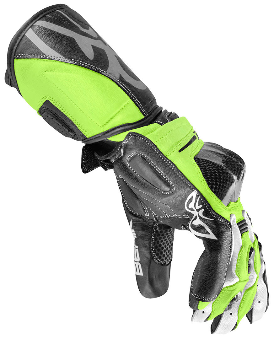 Side view of Berik 2.0 ST Motorcycle Gloves, black-yellow, Size 3XL for Men