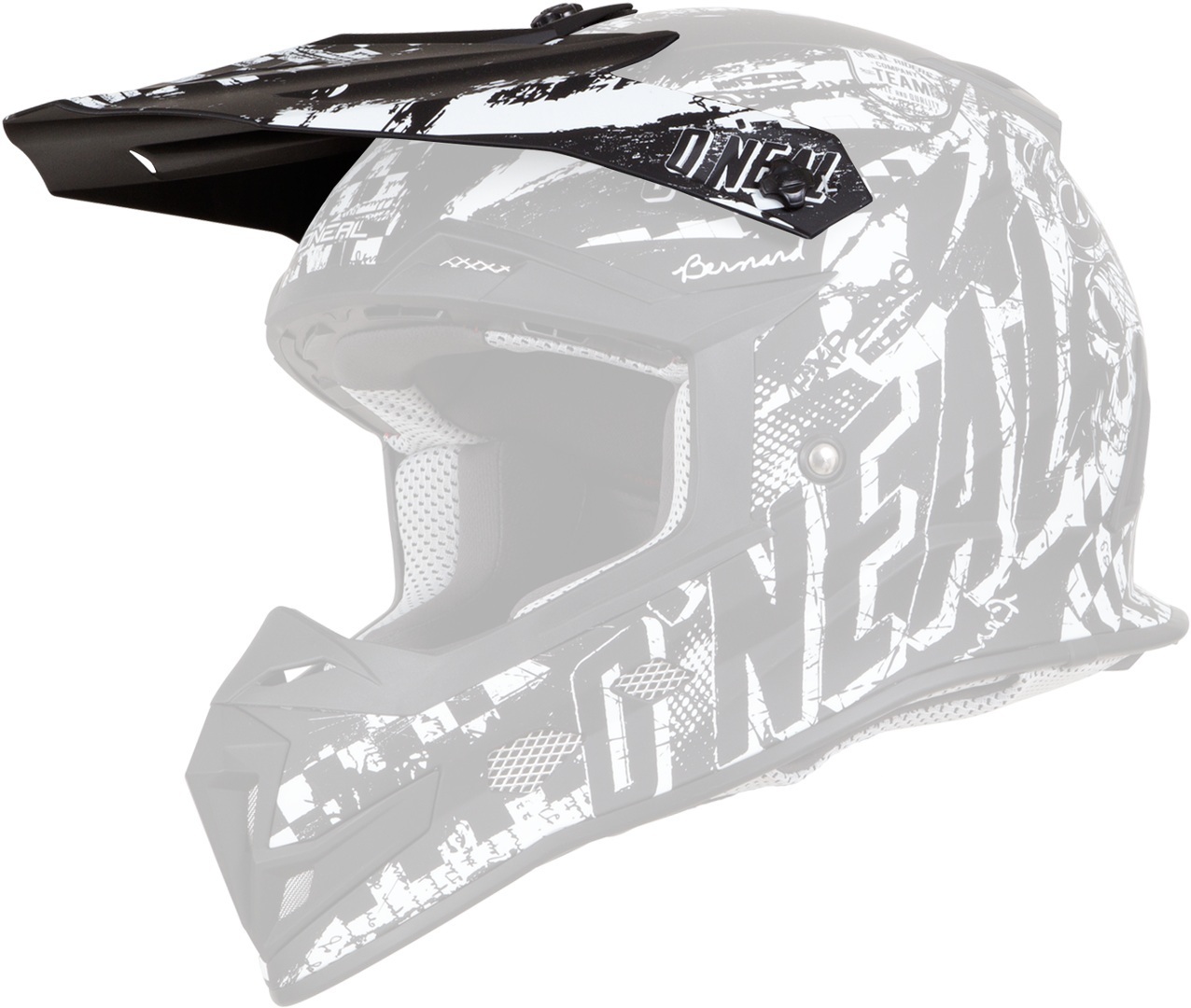 Oneal 5Series Rider Helmet Shield, black-white, black-white, Size One Size