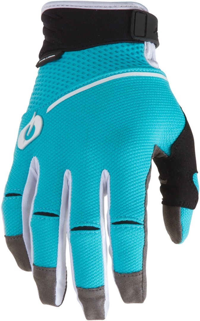 Oneal Revolution Motocross Gloves, black-turquoise, Size L, black-turquoise, Size L