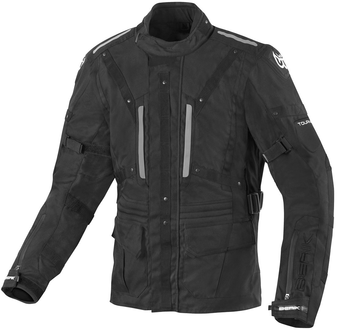 Berik Spencer wasserdichte Motorrad Texiljacke, schwarz, Größe 52, schwarz, Größe 52