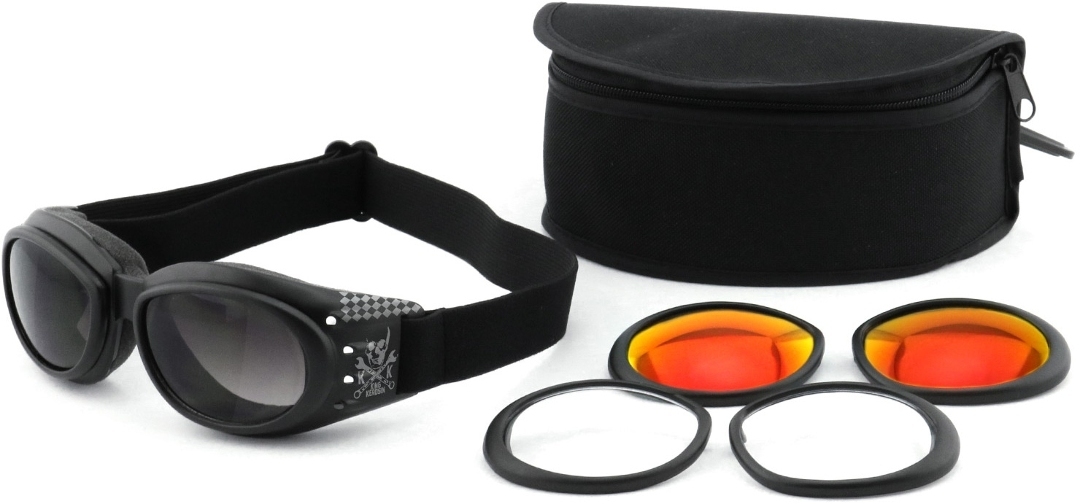 Side view of King Kerosin KK175 Sunglasses, black for Men