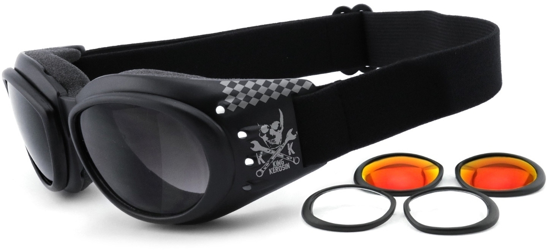 King Kerosin KK175 Sonnenbrille, schwarz für Männer