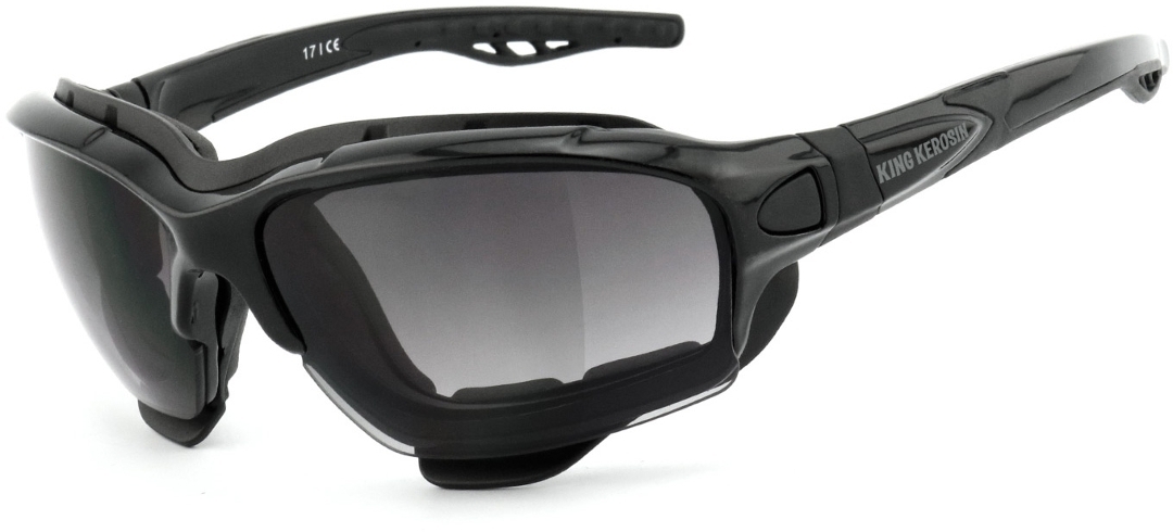 Side view of King Kerosin KK195 Sunglasses, black for Men
