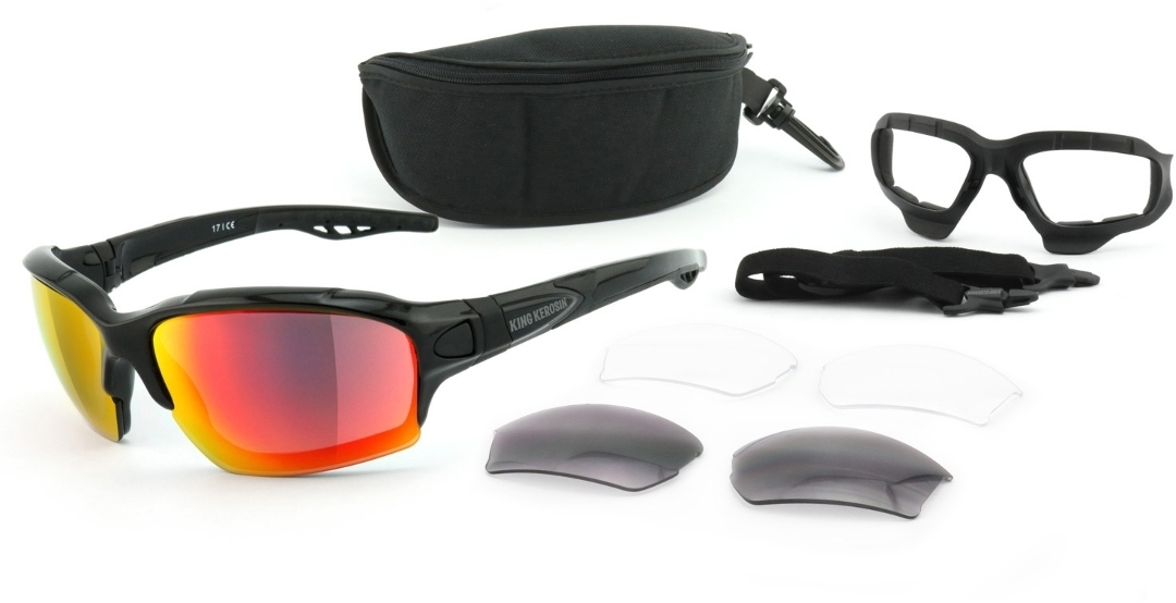 Side view of King Kerosin KK195 Sunglasses, black for Men