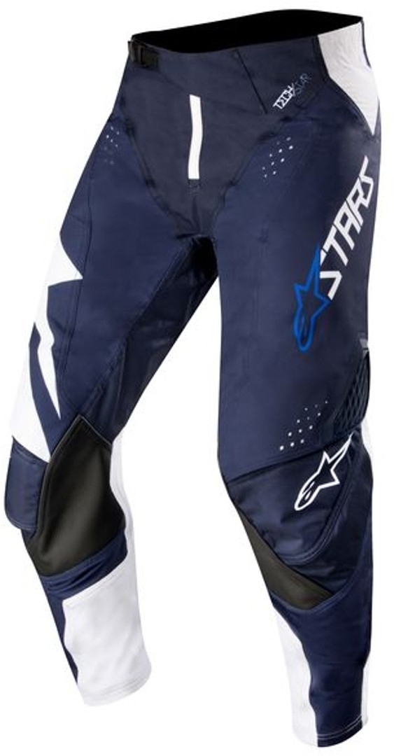 Alpinestars Factory Techstar Motorcross Broek, wit-blauw, afmeting 28
