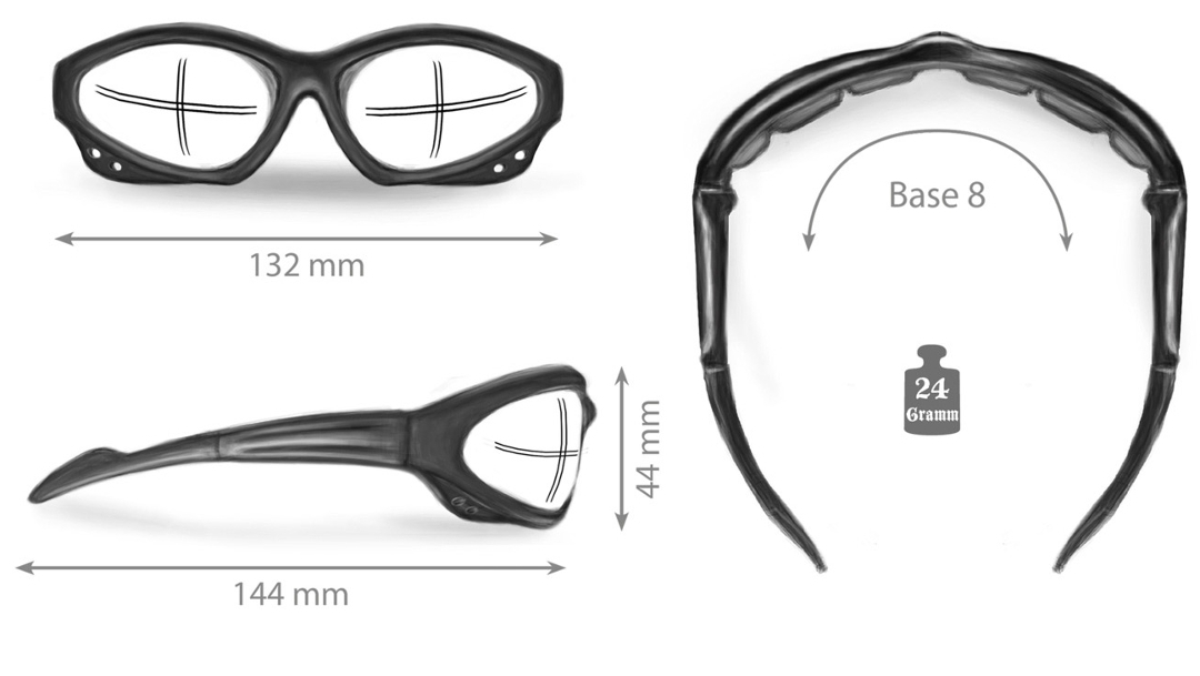 Side view of Helly Bikereyes Speed King 2 Sunglasses, black-grey for Men