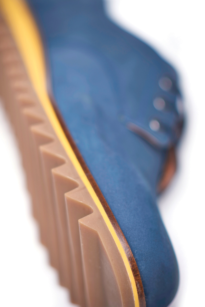 Side view of Dickies Springs Shoes, blue, Size 40 for Men