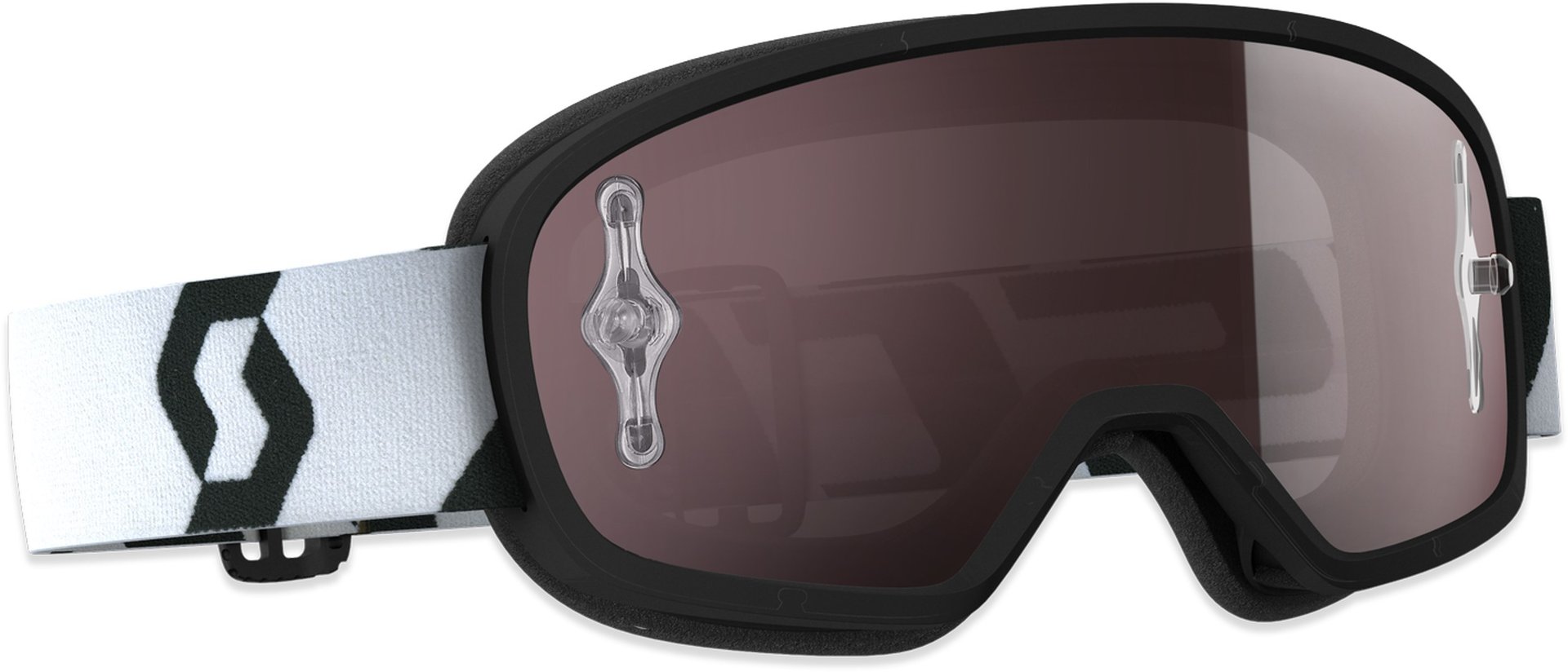 Image of Scott Buzz Pro Bambini Motocross Goggles, nero-bianco