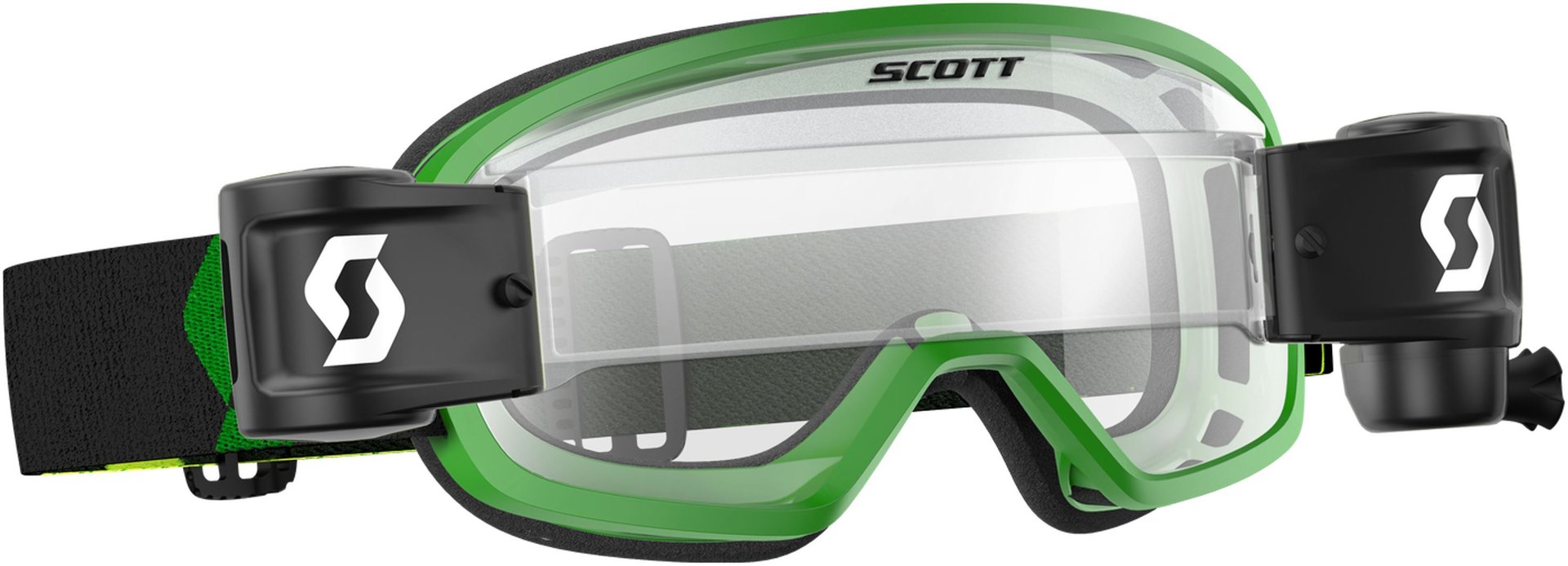 Scott Buzz Pro WFS Kids Motocross Goggles, black-green, black-green, Size One Size