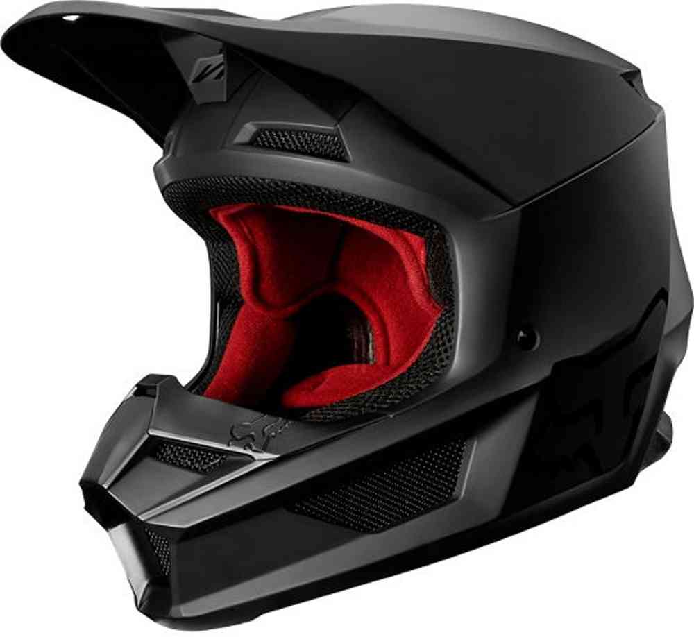 FOX V1 Matte Black Motocròs joventut casc